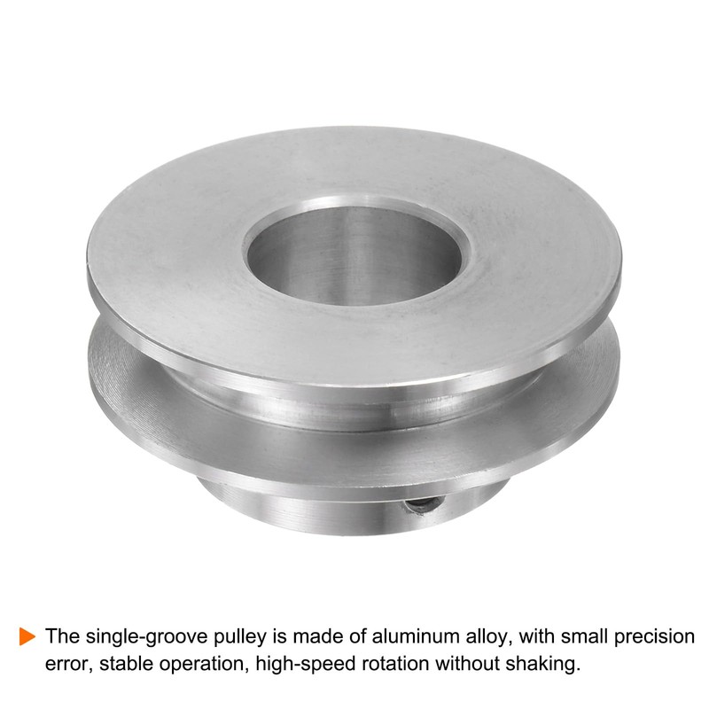 sourcing map Single Groove Pulley 16 mm Fixed Bore 40