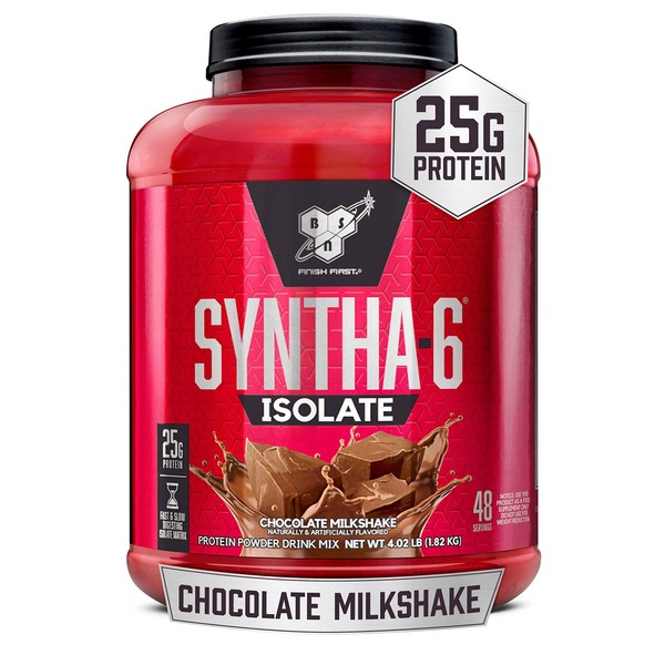 BSN SYNTHA-6 Isolate Protein Powder, Chocolate Protein Powder with Whey Protein Isolate, Milk Protein Isolate, Flavor: Chocolate Milkshake, 48 servings (packaging may vary)