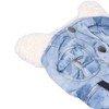 Dog Jean Coat Warm Cold Weather Plush Denim Pet Jacket