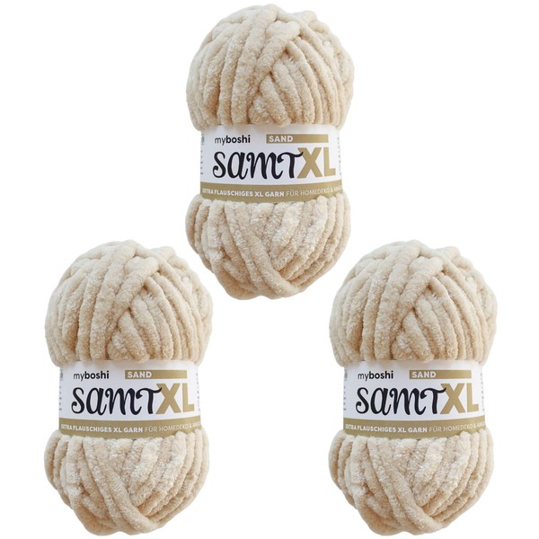 myboshi Velvet XL, Cuddly Extra Thick Chenille Yarn, Super Chunky