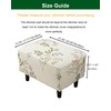 CRFATOP Ottoman Chair Cover Large Ottoman Chair Slipcovers Solid Rectangle