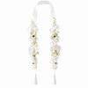 White Wedding Floral Ribbon Garland Hanging Decoration for Bridal Ceremony,