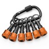 Enhanced Non-Slip Bit Holder Key Chain 6pc, 1/4 Inch Hex