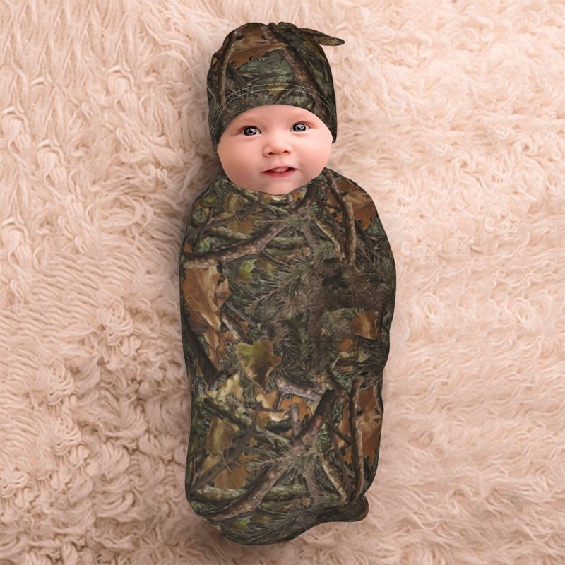Camo Swaddle Blanket Soft Sleeping Bag, Swaddling Sacks for Newborn