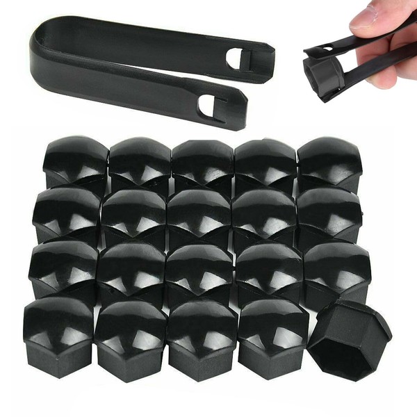 KRENIE 17mm Wheel Nut Covers with Removal Tool – 20