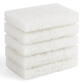 Almohadilla de repuesto de nailon antiarañazos, color blanco, 5 unidades, 6 x 3.5 pulgadas