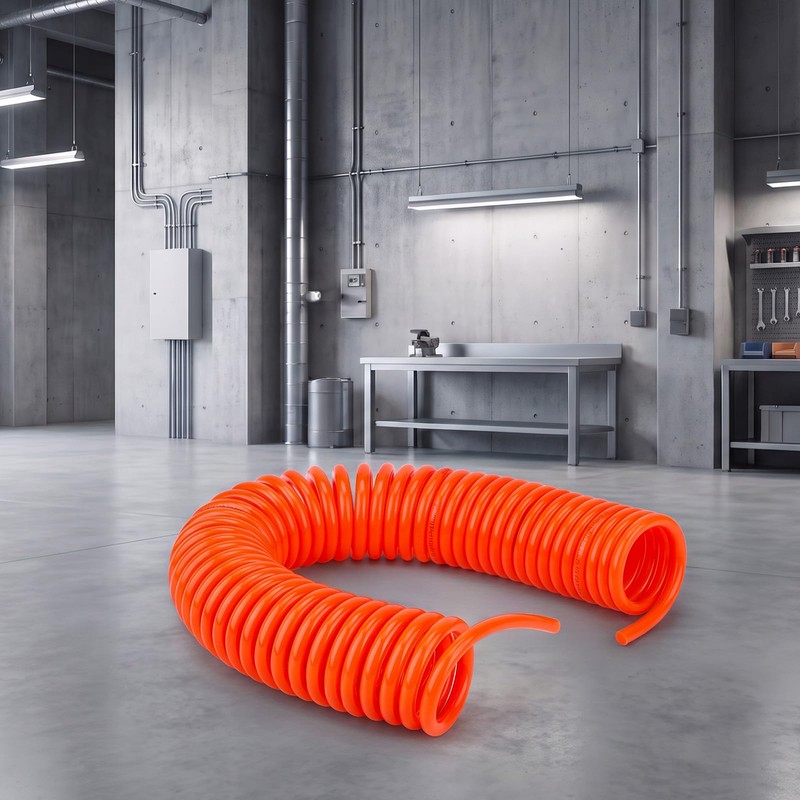 TAILONZ 9M 6x4mm Red PU Coiled Pneumatic Air Hose