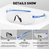 KAPVOE Photochromic Frameless Cycling Glasses for Men Women Running Sport