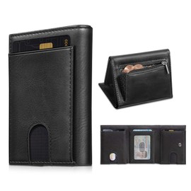 DOMIPHIE Men's Wallet, Trifold Black, Modern