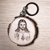 Nazzaret the Savior Jesus Christ Natural Wood Keyring - Christian