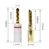 CERRXIAN Gold Plated Banana Plug Speaker Cylindrical Wave Banana Plug