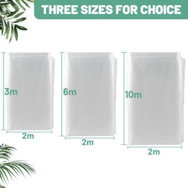 Lalago Polyethylene Film, 2 x 6M Transparent Film for Greenhouses, Cover for Greenhouses, Cover for Vegetables and Tomatoes.