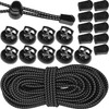 ZUOZ Boot Shoelaces Cord Lock Rubber Reflective Rubber Rope 4mm