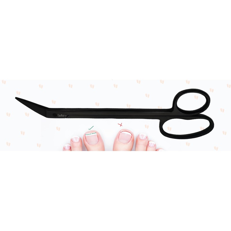 Toenail Scissors Extra Long, 19 cm, Stainless Steel with Micro