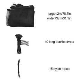 Stair Protective Net Children, Railing Safety Net, Stair Safety Net for Children, Safety Net, Stair Railing Fence Mesh, Safety Net for Balcony, Baby Balcony Net (2 m x 79 cm), Black