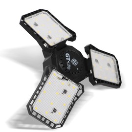 GT-Lite 3000 Lumen LED Garage Light, 300Watt Equivalent, Adjustable 3 Panel Bulb,150 Watt Equivalent, 5000K Daylight, E26