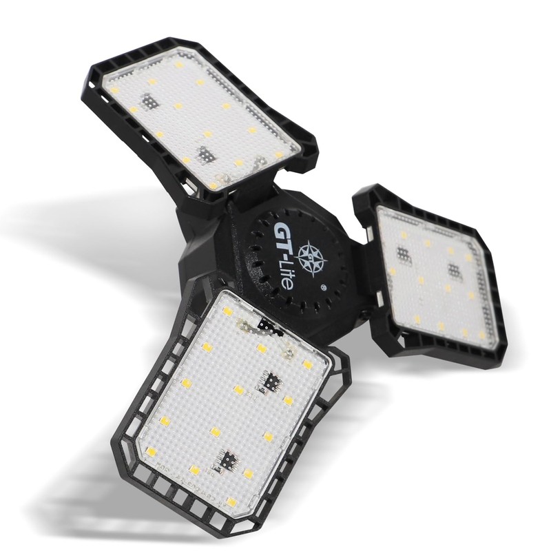 GT-Lite 3000 Lumen LED Garage Light, 300Watt Equivalent, Adjustable 3
