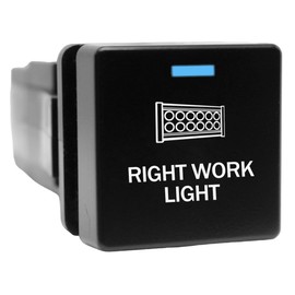 12V 3A ON-OFF Push button Switch RIGHT WORK LIGHT for Isuzu DMAX D-Max (09/2020~) MUX MU-X (07/2021~) Mazda BT50 BT-50 (10/2020~) 3rd Gen. LIGHT BLUE WHITE