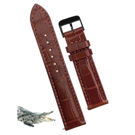 [vinacreations] Crocodile Watch Strap, Quick Release Spring Bars, Men's Replacement Watch Band, Crocodile, Arm, Buckle, Handmade, Luxury, Handmade, 22 mm