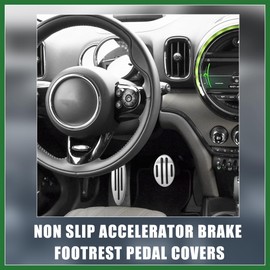 Motoforti Manual Car Foot Pedals Kit Brake Clutch Gas Pedal Cover Non Slip Pad Long-lasting