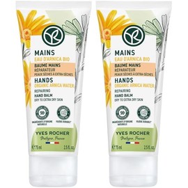YVES ROCHER - Set Crema de Manos Intensiva con Árnica y Manteca de Karité Bio - Hidratación hasta por 48 Horas - Nutre y Repara Manos Secas - Para Piel Seca - Fórmula Vegana - Incluye 2 Cremas 75 ml c/u