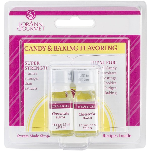 Lorann Oils Candy and Baking Flavoring Bottle (2 /Pack), .125 Ounce, Cheesecake