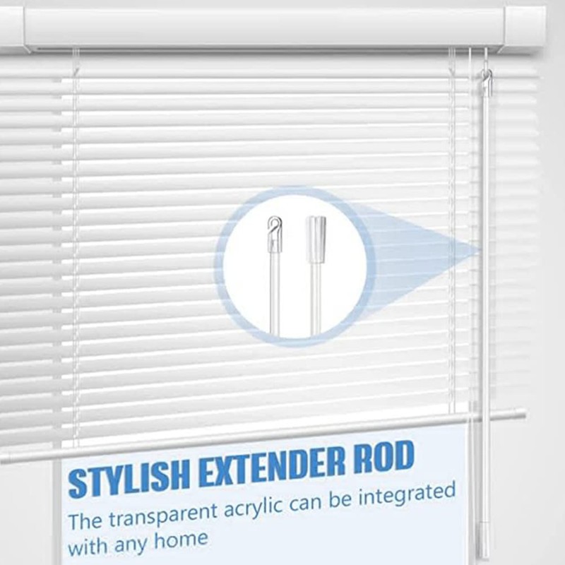 Angoily 8pcs Vertical Blind Wand Plastic Blind Opener Long Window