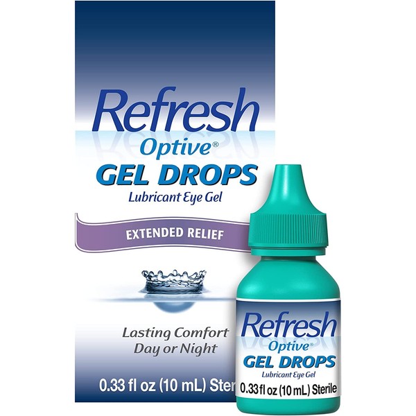 Refresh Optive Gel Drops 0.33 Fl Oz (10 mL) Per Bottle - 2 Bottles