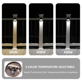 ZestPatio Low Voltage Deck Lights Outdoor, 12V LED Low Voltage Post Fence Lights Wired Outdoor with Connector, 3W LED Chips, 3CCT, Aluminum Housing, IP65 Waterproof, ETL, Brown, Pack of 6