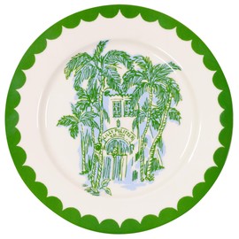Lilly Pulitzer Ceramic Salad and Dessert Plates Set of 4, Tropical Serveware (Endless Summer Motif)