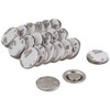 HAZOULEN Small Round Name Badge Magnets, Magnetic Name Tag Holders,