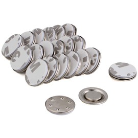 HAZOULEN Small Round Name Badge Magnets, Magnetic Name Tag Holders, Set of 20 (40 Pieces)