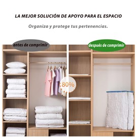 NXANZ Vacuum Storage Bags clothing storage bags Hand-Pump Included, Airtight Compression Bags (6 Pcs Small))