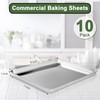 Baking Sheet Tray Set of 10, Stainless Steel Baking Pan