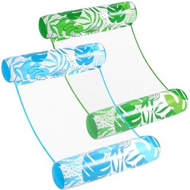 Sloosh - 2 Paquetes de hamacas flotadores de Piscina para Adultos, 4 en 1, flotadores inflables Multiusos para Piscina de PVC                         