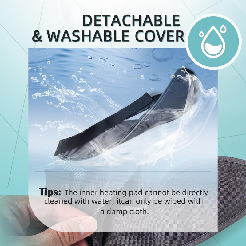 UNCN Heated Eye Mask with Washable Cover, Electric USB Eye