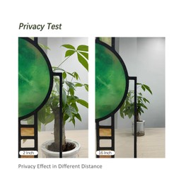 ChicSkin Original Hand Drawn Faux Stained Glass Window Film, Double-Sided Texture Static Film, Earthy Geometry Patterns Inspired by Avery Coonley Playhouse 16.93"X84.65"