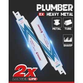 EZARC 25 Pack Bi-Metal Cobalt Reciprocating Saw Blades for Heavy Metal Cutting Sabre Saw Blades 6-Inch 14TPI R626PM+