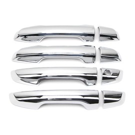Dreamseek Door Handle Cover for Honda CR-V CRV 2017 2018 2019 2020 2021 2022 2023 Chrome Exterior Trim Decoration Protector Cap (w/o Smart Keyhole)