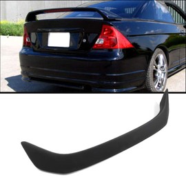 STAYTOP Rear Trunk Lip Spoiler Lightweight Car Rear Spoiler Wing with LED Brake Light ABS Gt Wing Spoiler for 2001-2005 for Honda Civic Coupe Car Tail Decoration Matte Black