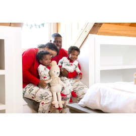 Burt's Bees Baby Baby 1-Piece Family Jammies Matching Holiday Organic Cotton Pajamas, Santa's Sleigh, 24 Months