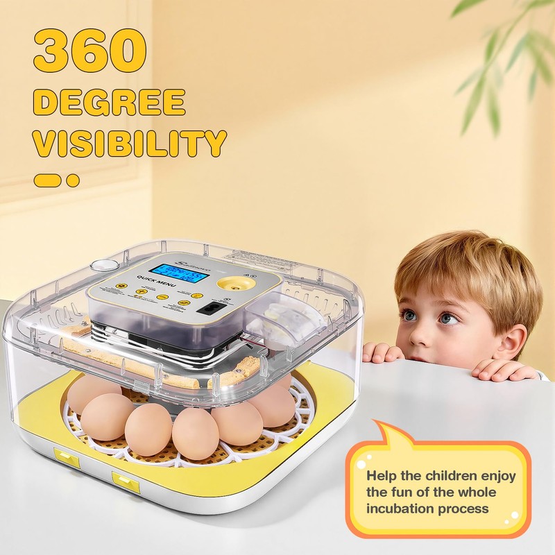 Sailnovo 12 Egg Incubators for Hatching Egg with Auto Humidification