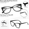 Viseng Fashionable Elegant Oversized Cat Eye Computer Reading Glasses for