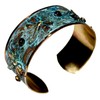 Elaine Coyne Collectible Artwear Verdigris Patina Brass Dragonflies Cuff -