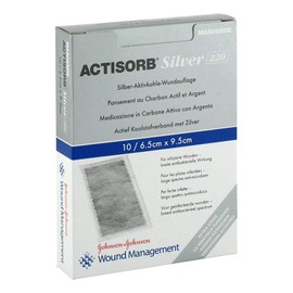 Actisorb 220 Silver Sterile Dressings, 6.5 x 9.5 cm, Pack of 10