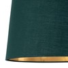 Dark Green Fabric with Gold Inner Easy Fit Light Shade/Lampshade