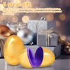 inheming 6 PCS Gold Easter Eggs, Empty Plastic Easter Eggs,