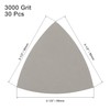 TOP-VIGOR 30Pcs 3000 Grit Triangular Sandpaper, 90mm Hook and Loop