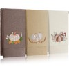 FuWeave 3Pcs Thanksgiving Hand Towels Fall Pumpkin Brown Hand Towels