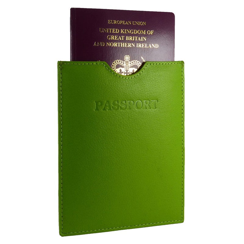 Travel Passport Holder Sleeve Protector Cover Wallet Real Leather RFID